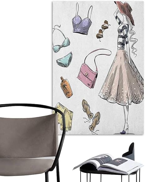 Amazon Alexandear 防水アート壁紙ポスター ハリネズミ 笑顔の赤ちゃんキャラクター 水玉模様 花柄 ストライププリント 子供 幼児 保育園 マルチカラー 3d バスルームデカール W32 X H48 ウォールステッカー オンライン通販