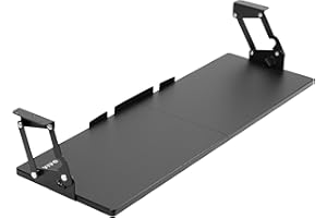 VIVO Large Under Desk 34 x 11 inch Computer Keyboard and Mouse Tray with Swinging Height Adjustment, 12 Settings, Platform Drawer for Typing, Black, MOUNT-KB34S