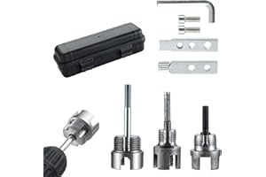 DEZAUP 5 pcs Integrated Internal & External Pipe Threading Tool Kit with 1/2" 3/4" 1" Dies & Broken Bolt Extractor, 40Cr Steel Plumbing Tool Set for PVC/PPR/Pipe, Electric Drill Compatible