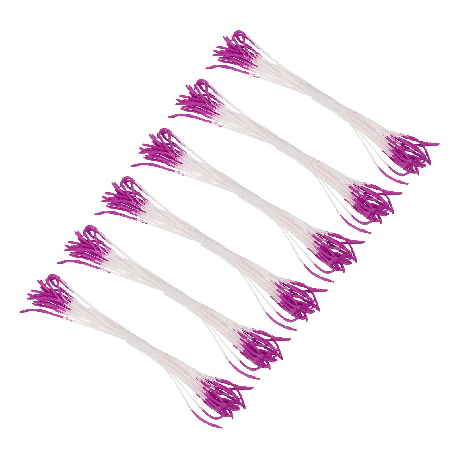 PATIKIL 10mm Double Heads Flower Stamen, 150 Pcs Artificial Flower Stamen Pistil Matt Pearl Floral Stamen for DIY Christmas Card Wedding Decoration, Dark Purple