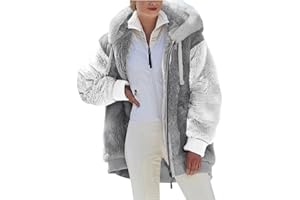 Styxlyn Fleece Jacket Women Sherpa Fuzzy Winter Coats Warm Zip Up Hooded Jackets 2025 Fashion Coat