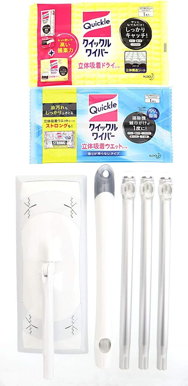 Amazon クイックルワイパー フロア用掃除道具 本体 2種類シートセット クイックル ドラッグストア
