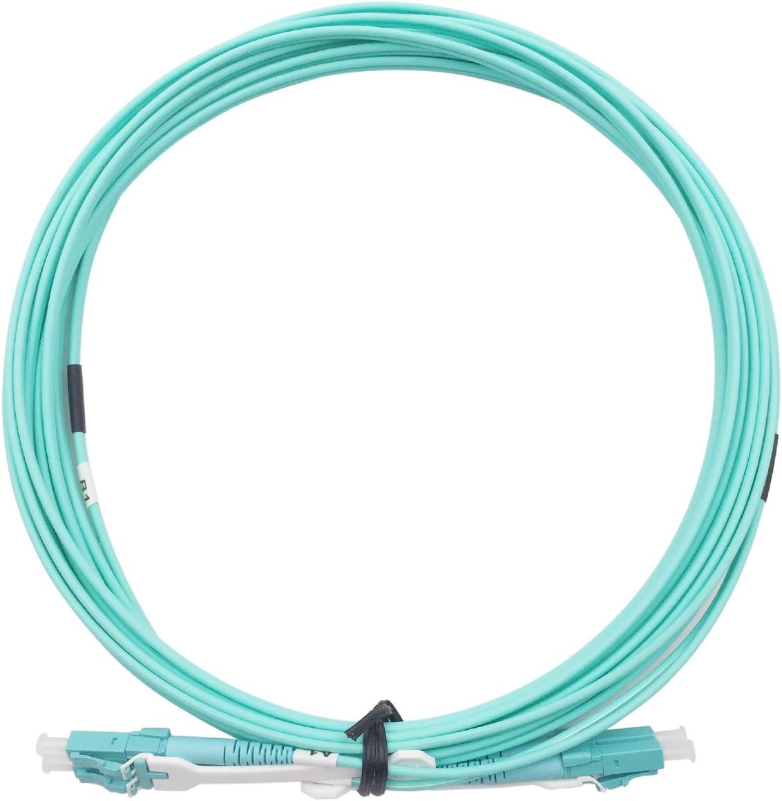 Wiitek LC Fiber Optic Cables, 10Gb 40Gb mm OM3 Duplex LC to LC Fiber Patch Cable, 50/125 LSZH 2.0mm Ethernet Cord Cable, with High Density Pull Tab Design, 5m, Aqua