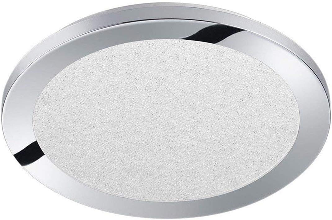 Trio Leuchten 656412406 Cesar A+ LED Ceiling Light, Metal, 24 Watt, Integrated, Chrome, Switch Dimmer, 40 x 40 x 3 cm