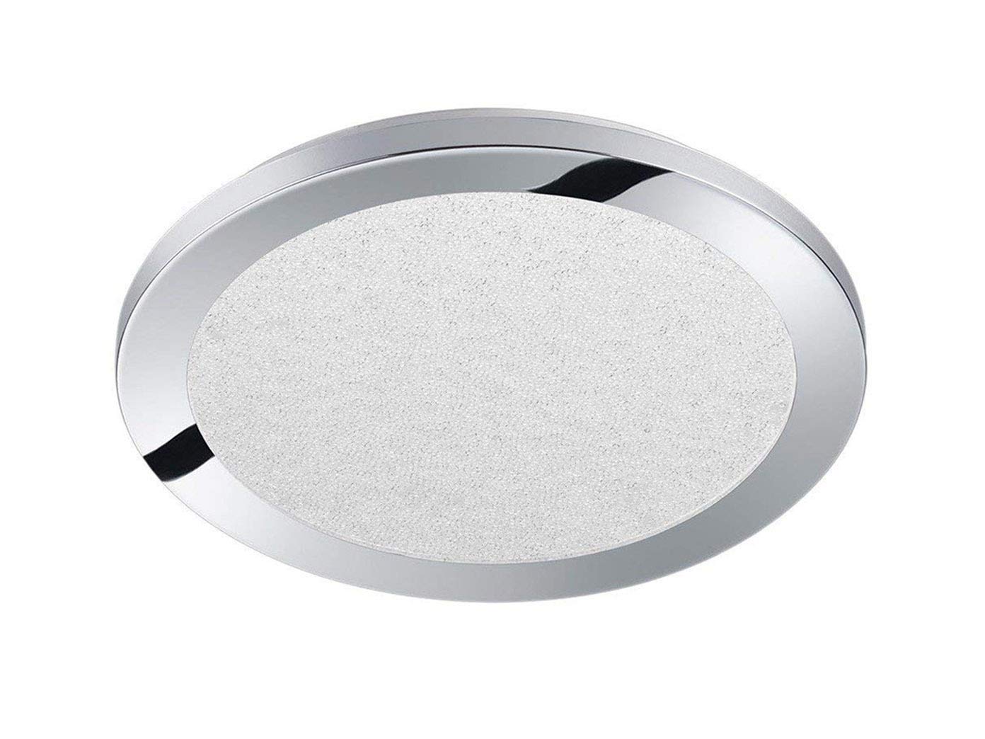 Trio Leuchten 656412406 Cesar A+ LED Ceiling Light, Metal, 24 Watt, Integrated, Chrome, Switch Dimmer, 40 x 40 x 3 cm