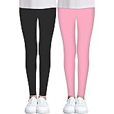 iLover Toddler Girls Cute Stretch Athletic Leggings Little Kids High Waisted Yoga Pants Ankle Length