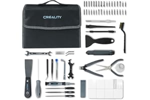 WOLIAS Creality 3D Printer Tool kit, 74 Pcs 3D Printer Accessories for 3D Printer Tool Wrap Kit Pro Contain Nozzle Cleaners, Multi-Functional Screwdrivers and Wrenches, Deburring Tools and Storage Bag