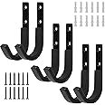 LOIUO Gun Rack Storage Wall Mount Rifles Shotgun Hooks Horizontal Metal Hangers for Storing Shotguns Rifles Archery Bow Heavy Duty Steel