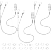 Hearing Aid Clip Holder Portable Hang Rope Anti-Loss Lanyard Clips, 3 Sets | Fits Hearing Aids &amp; Amplifiers, Includes 7mm/9mm/11mm Silicone Loops &times;6, Lightweight, Secure &amp; Easy to Use