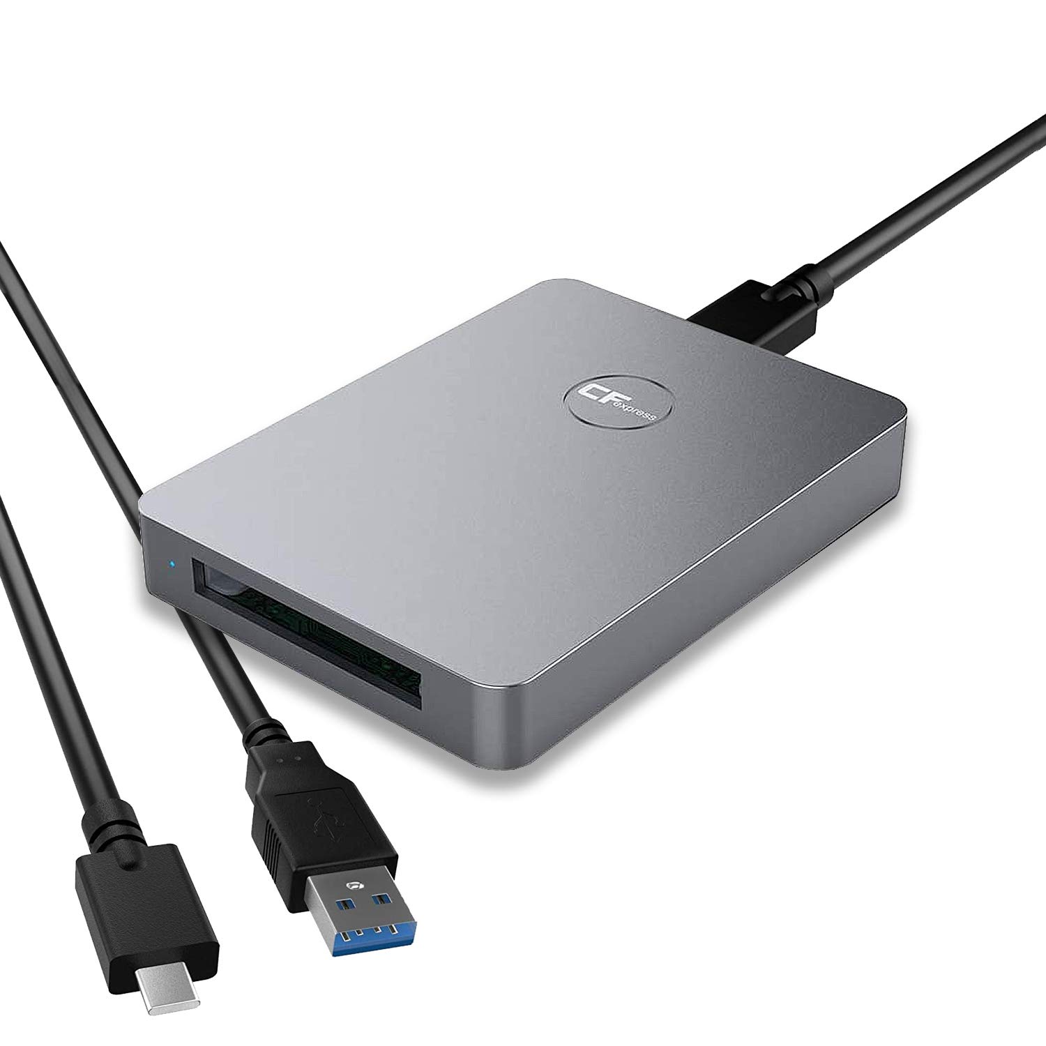 CFexpress Type B Card Reader USB 3.1 Gen 2 10Gbps CFexpress Reader, Portable Aluminum CFexpress Memory Card Adapter USB Type-C/Thunderbolt 3 Connection Support Android/Windows/Mac OS