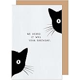 Edition Seidel Premium Birthday Card with Envelope. Greeting Happy Birthday for Him or Her Man Woman Friend Cat Lover Funny Quote (G3633 SW024)