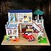 Flever Dollhouse Miniature DIY House Kit Creative Room with Furniture for Romantic Valentine's Gift(Wait for You My Love)