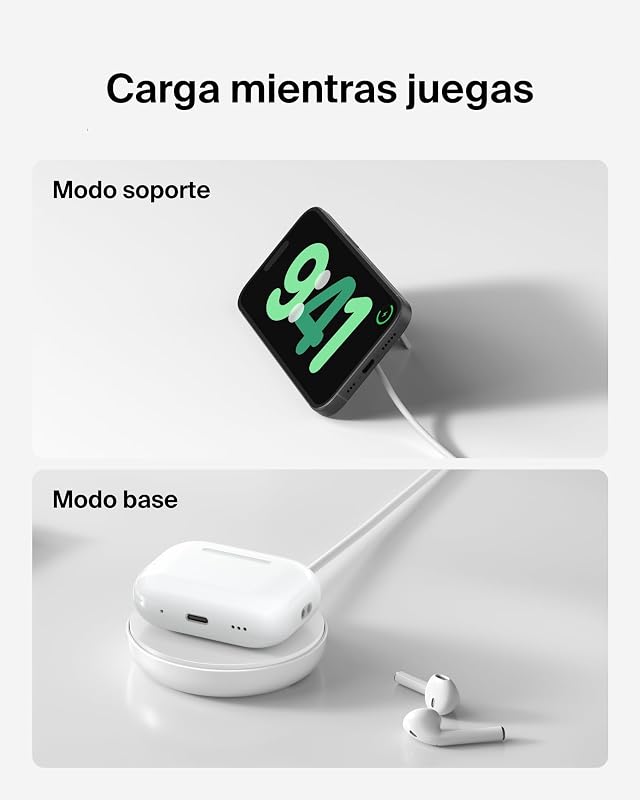 Carregador sem fio compatível com MagSafe, Base de carregamento magnética de 15W, certificação Qi2, iPhone 17, Air, Samsung Galaxy S25, Pixelsnap e AirPods - Sem fonte de alimentação - Branco