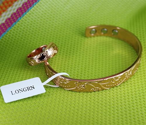 Longrnmagnetic Copper Ring Adjustable Size For Arthritis For Women