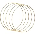 Gaosaili 5 Pack 10 in Metal Hoop Dream Catcher Hoop Wreath Frame Floral Ring for Crafts, Weddings, Christmas, Festival Decora
