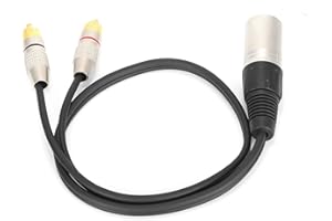 XLR Male to 2 Audio Splitter Cable, Convert XLR Cables to Long Cables with Nickel-Plated Connectors for Mixing Console, Micro
