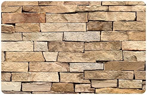 Faux Flooring Flat Rock Path Area Mat, 46 by 66-Inch, Brown