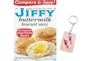 Jiffy Buttermilk Biscuit Mix - Just Add Water = 1 box 8 oz (226g) - Old Fashioned Baking Powder Biscuits + a one of a kind Ab