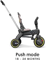 Doona Liki Baby Trike S1 Blush Pink Foldable Trike with Parent Handle view 6