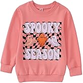 BOUTIKOME Halloween Sweatshirt For Kids Baby Boys Girls Spooky Season Shirt Long Sleeve Pullover 6-12 Years Fall Tops