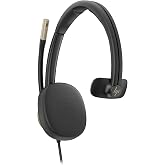 Poly HP Mission 810 USB Headset - USB-C &amp; USB-A Plug-and-Play - AI Noise-Reducing Adjustable Boom Mic - Inline Controls - Lightweight Single-Ear Design - USB Headset with Microphone for PC