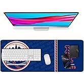 Mouse Pad Gaming Mousepad 31.5 x 11.8 inch Large Mouse Pad for Keyboard and Mouse with Anti-Slip Rubber Base, Baseball Keyboard Pad XL Mouse Mat for New York M Home and Office