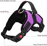 FYY Dog Harness No Pull Breathable Adjustable Reflective Vest M Purple view 3
