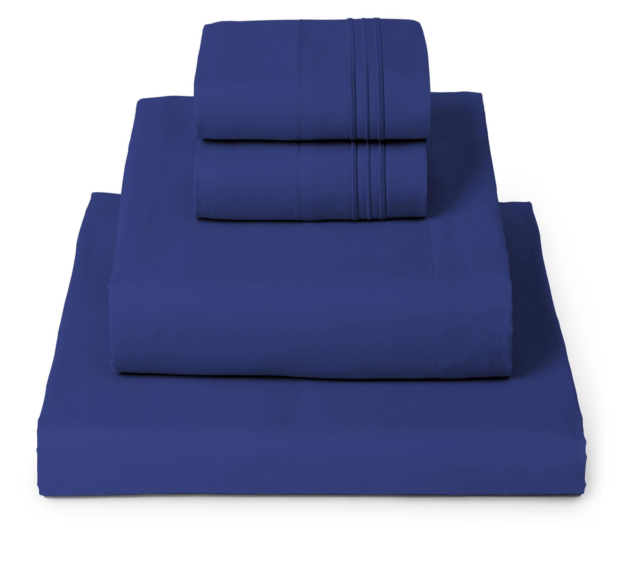 Photo 1 of Mellanni Full Sheets Set - 4 PC Iconic Collection Bedding - Hotel Luxury, Extra Soft, Cooling Bed Sheets - Wrinkle, Fade, Stain Resistant (Full, Royal Blue)