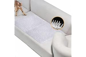 Yiteshi 10 Packs Scat Mat for Cats, 13X16 inches Pet Deterrent Spikes, Indoor Outdoor Humane Cat Repellent Fence (Transparent