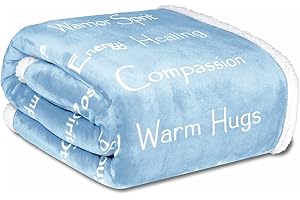 WOLF CREEK BLANKET - Compassion Blanket (Brand)- Strength Courage Super Soft Warm Hugs, Get Well Gift Blanket Plush Healing Thoughts Positive Energy Love & Hope with Fluffy Comfort (50x 65)