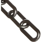 Mr. Chain Plastic Barrier Chain, Black, 50 ft Length (50003-50) | UV-resistant HDPE plastic, safety barrier and crowd control, indoor and outdoor use, rust-free and recyclable, made in USA