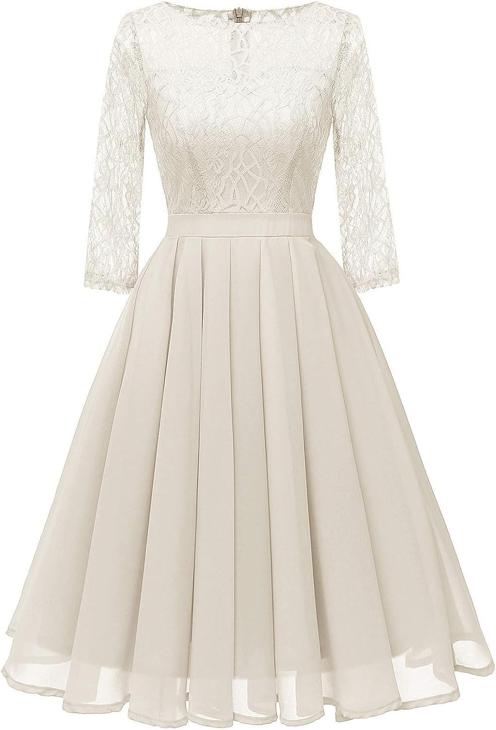 lace midi dress with sleeves