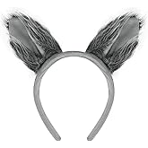 EVERMARKET Plush Animal Ears Headband Horns Headband,Halloween Christmas Festival Theme Party Animal Cosplay Costume Headwear