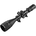 AOL Hunting Rifle Scope/Red, Green Illuminated Mil Dot Reticle/Fully Multi-Coated Lens/Wind and Elevation Adjust/Front AO Adjust for fine Tuning/3" Sunshade