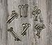 24pcs Mixed Vintage Skeleton Keys, 6 Styles,Each 4pcs, Bronze, Extra Large(L)