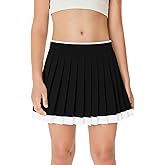 Haloumoning Girls Pleated Tennis Skirts with Shorts Kids High Waisted Athletic Skorts Golf Skirt with Pockets 5-14 Years