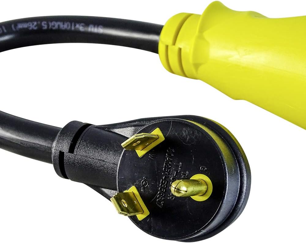 Marvine Cable RV 30A to Shore Power Cord Adapter 30Amp Hand Male TT-30P to Marine 50Amp Lock Female SS2-50R : Sports & Outdoors