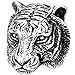 Men's Vintage Gothic Tribal Biker Tiger Head Skull Stainless Steel Ring Band Silver Black