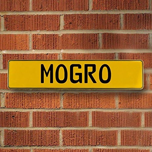 Vintage Parts 725303 Mancave Wall Art (Mogro Yellow Stamped Aluminum Street Sign), 1 Pack