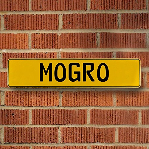 Vintage Parts 725303 Mancave Wall Art (Mogro Yellow Stamped Aluminum Street Sign), 1 Pack