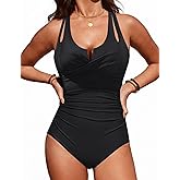 CiCiBird Women Tummy Control One Piece Swimsuits Slimming Push Up Bathing Suit Double Straps Swimwear