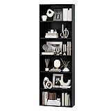 FOTOSOK 6-Tier Open Bookcase and