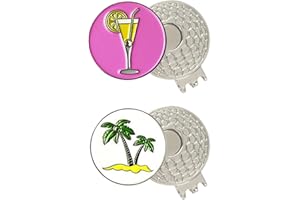 PINMEI Colorful Golf Ball Markers with Silver Color Golf Hat Clips