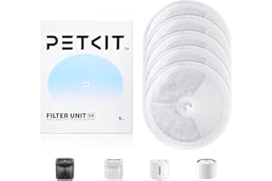 PETKIT Upgraded Filter Units 3.0 for PETKIT Pet Water Fountains Eversweet 2S/3/3 Pro,Eversweet Solo/Solo2/Solo SE & CYBERTAIL, Replacement Filters (5 pcs)
