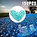 Glow in The Dark Pebbles 150 Pcs or 200 Pcs|Glow Rocks Stones for Garden|Luminous Pebbles Glowing Stones for Walkways Outdoor Decor (Sky-Blue(150PCS))