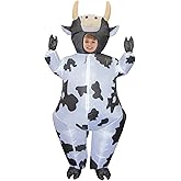 Stegosaurus Inflatable Cow Costume Kids, Halloween Blow Up Costumes for Kid Funny Cow Suit for Boys & Girls Cosplay Party