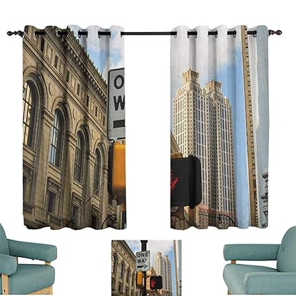 Amazon Com City Decorative Curtain One Way Sign In Front Of