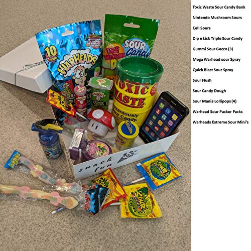 Ultimate Sour Candy Box Sour Candy Variety Pack 16 Full Size Sour