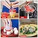Shaliyan Egg Cooker-6 Pack 6 Exclusively and Holder 6 Nonstick Silicone Seen on TV Hard Boiler Poache, Standard, White/Red