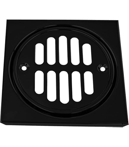 thumbnail image 2 of 2-Pack Stainless Steel Shower Drains - 6 Inch Square Floor Drain With Hair Strainer 2 of 13